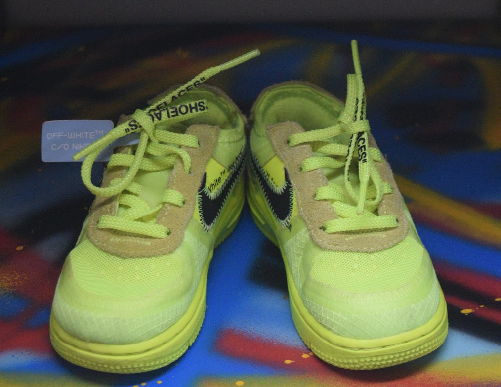Nike Air Force 1 x Off-White "The 10" Volt Toddler Size 8C